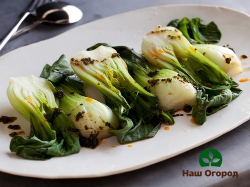 Pak Choi dishes are especially common in Asian countries. It is believed that such cabbage has many beneficial properties.