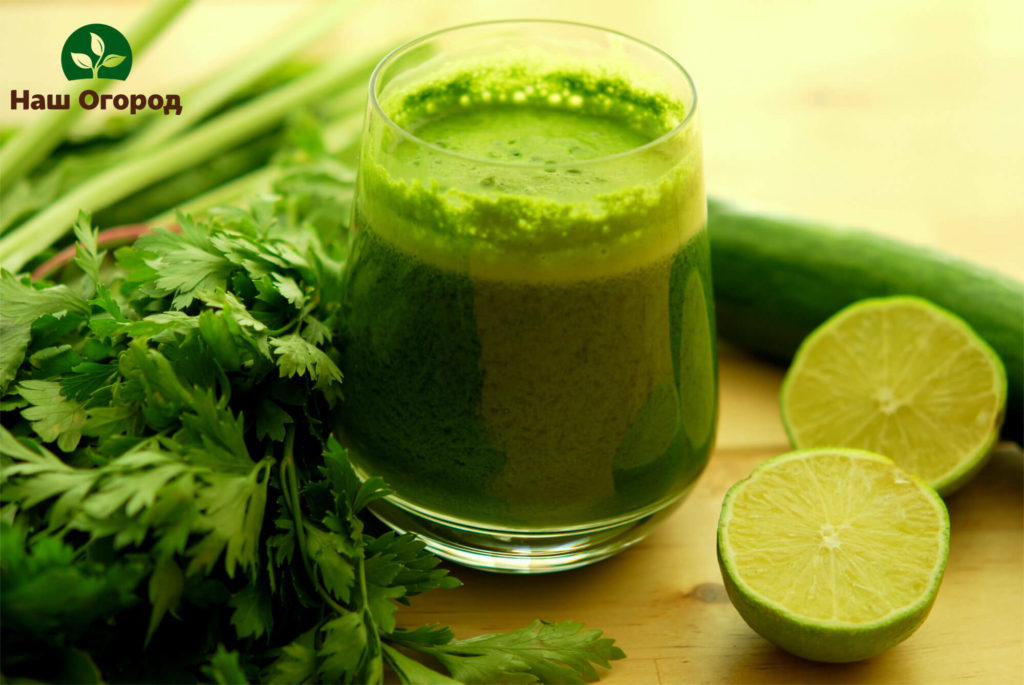 Healthy parsley juice
