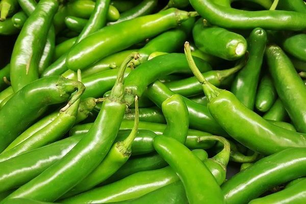 Green hot peppers